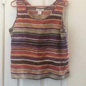 FINAL MARKDOWN Ladies Jennifer Moore linen tank top large